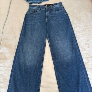 St John's Bay Wide Leg Denim Jeans Size 6